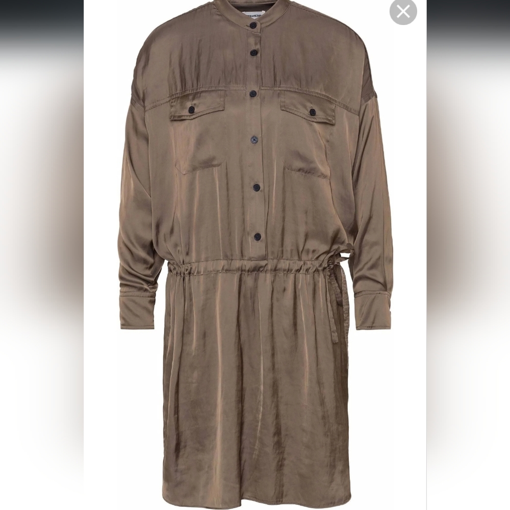 ZADIG & VOLTAIRE Romeo Satin Robe Dress. - Picture 8 of 16